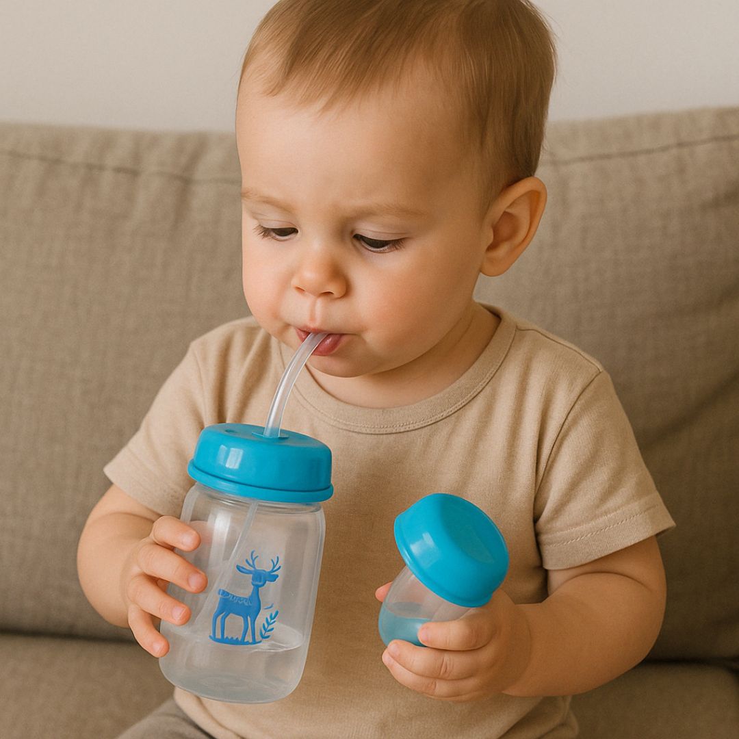 Biberon pour bebe double fonction.
Vous pouvez nourrir votre bebe tout en plaçant la récipient du biberon sur le coter de la poussette par exemple et aussi lui donner a boire avec la paille comme les plus grand, ce que lui trouvera amusant
#bebe #biberon #paille #nourrisson #bbebeshopping #baby #babyshop